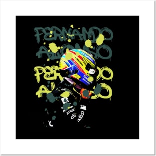 Fernando Alonso Neon Posters and Art